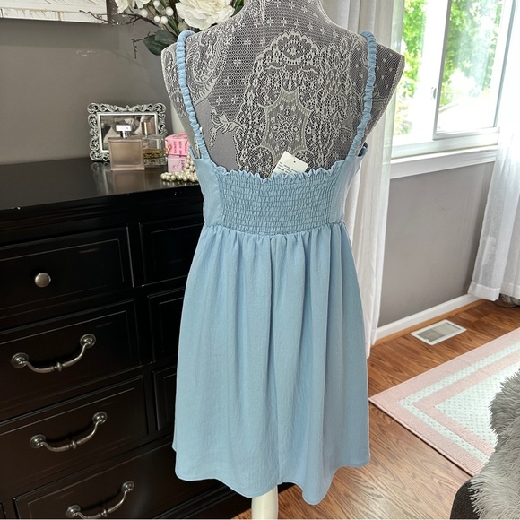Sadie & Sage Sky Blue Mini Dress - Size M - Picture 6 of 14